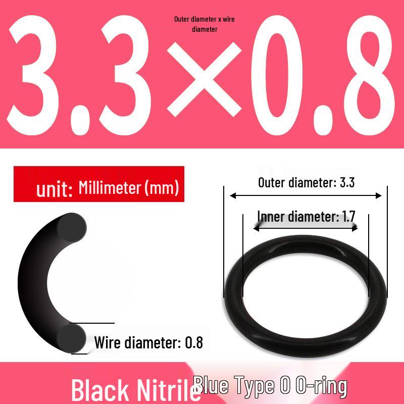 Durable Nitrile Rubber O-Ring, Wire Diameters 0.4-0.8mm, Waterproof & Wear-resistant Sealing Ring