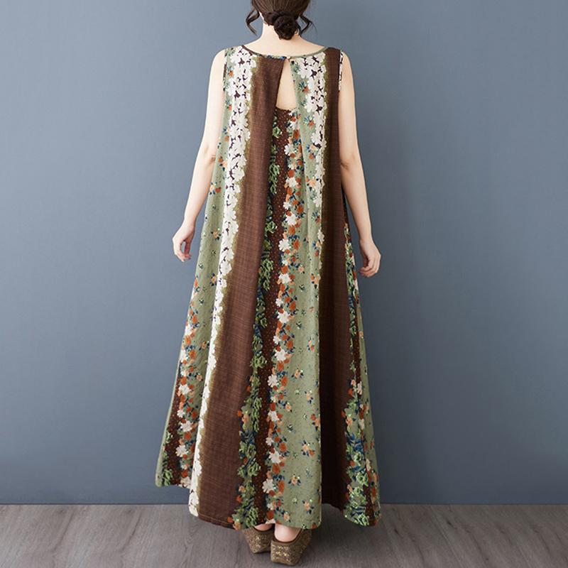 XITAO Print Contrast Color Dress ZMY1092