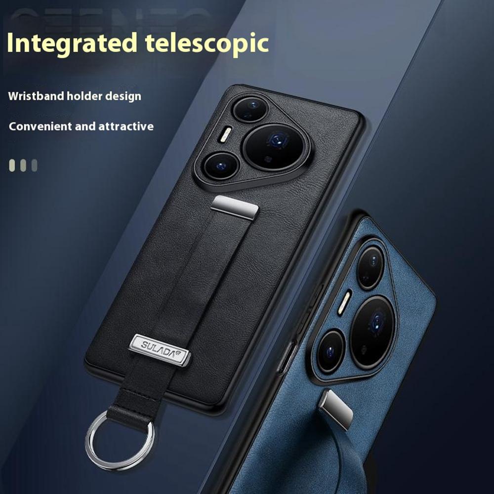 SULADA Fashion Series for Huawei Pura 80 Ultra Case Wristband Kickstand Leather Back Phone Cover