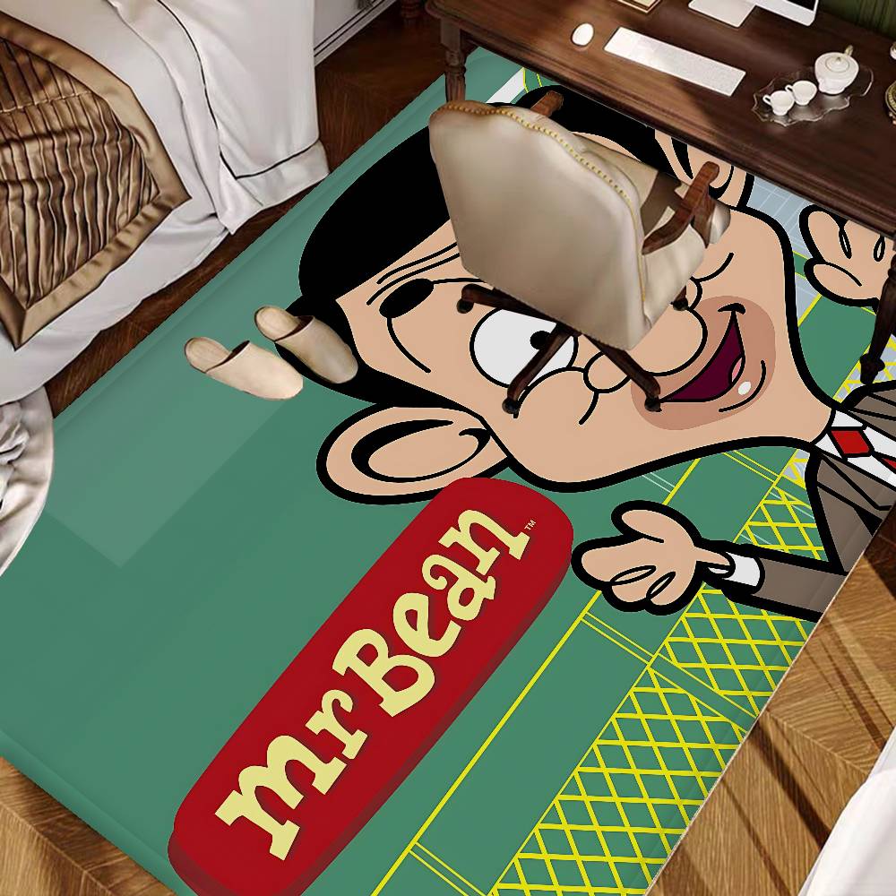 Funny Cartoon Mr. Bean Entrance Door Mat Washable Non-Slip Living Room Sofa Chairs Area Mat Kitchen Welcome Doormat