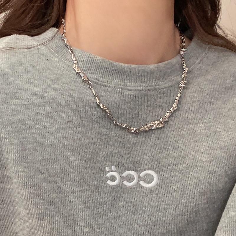 Sweet Cool Wind Diamond Letter Bear Butterfly Necklace Cold Wind Hip Hop Personality Sweater Chain Versatile Necklace