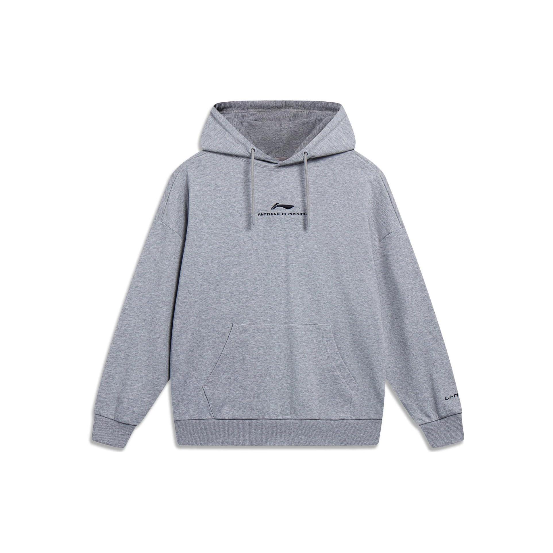 Li-Ning Anything Is Possible Graphic Hoodie  Grey  Men s AWDT597-3 M