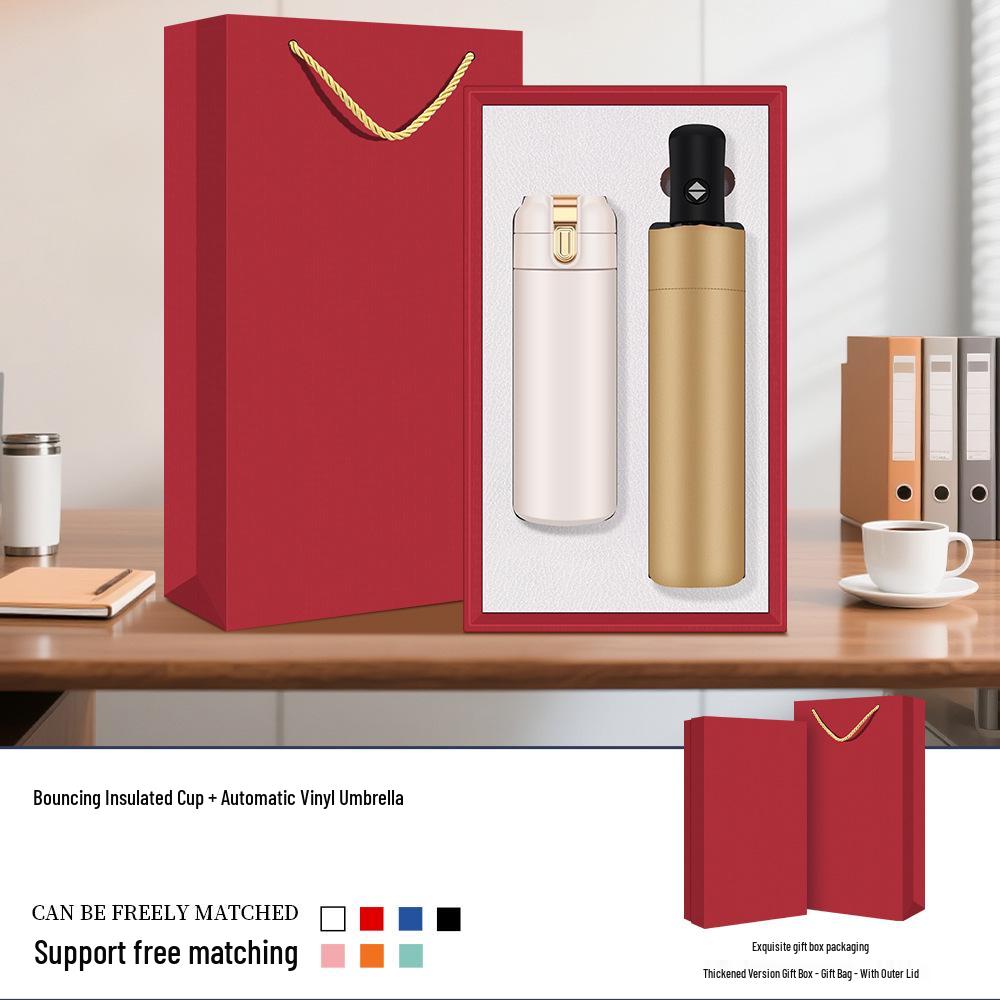 Custom Logo Insulated Mug Gift Set for Company Events and Customer Souvenirs