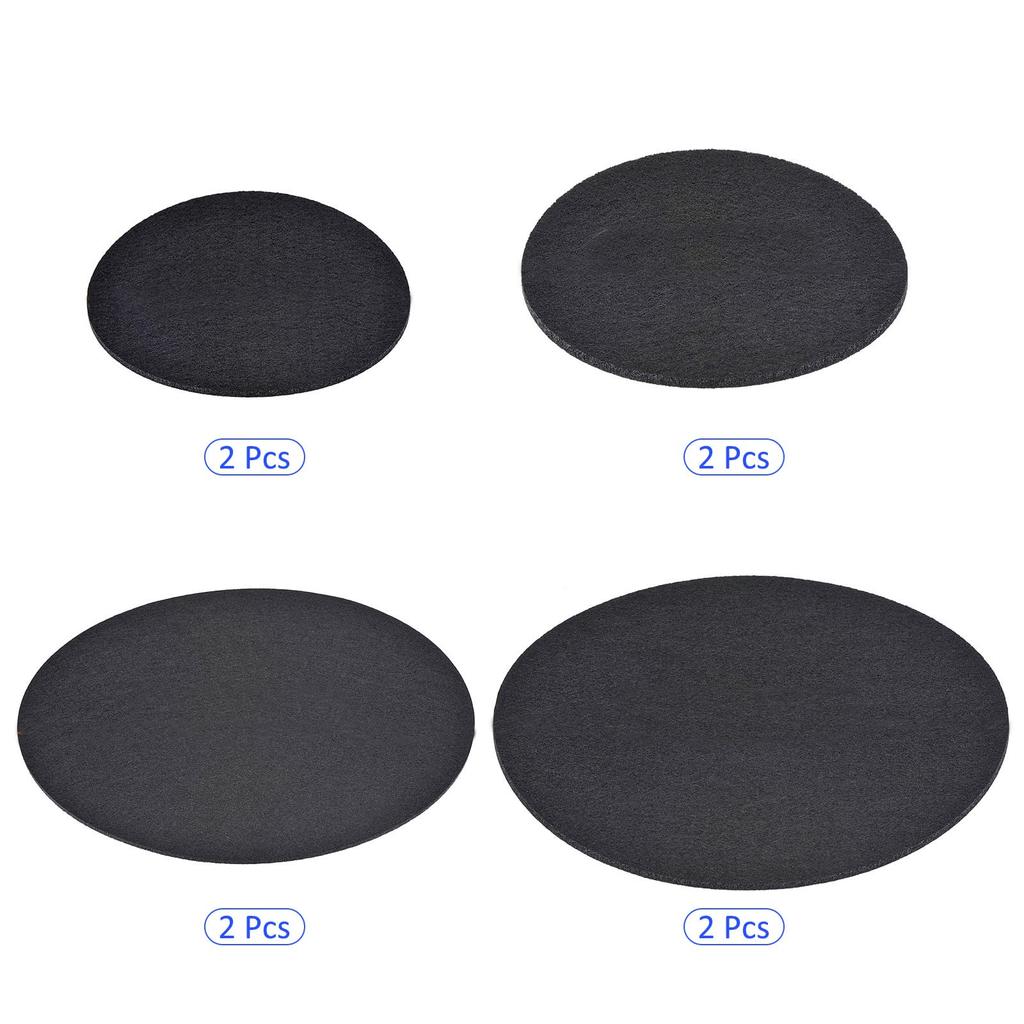 M METERXITY 8 Pieces Planter Coaster Set Felt Round Flower Pot Drip Pad Mat Suitable for OutdoorGarden 10 Cm 15 Cm 20 Cm 25 Cm Black