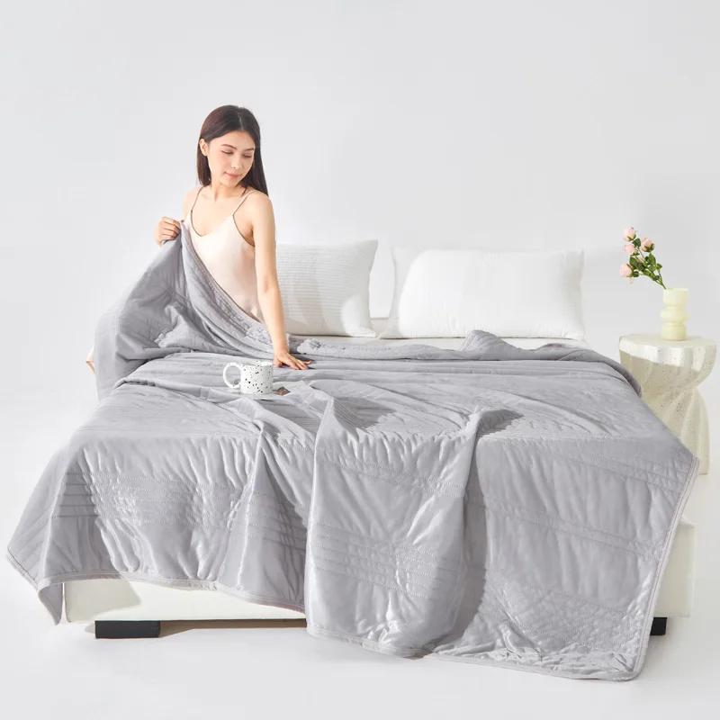 New Cool Silk Xia Liang Quilt Class A Solid Color Simple Wind Summer Quilt Cold Xia Liang Air Conditioner Quilt