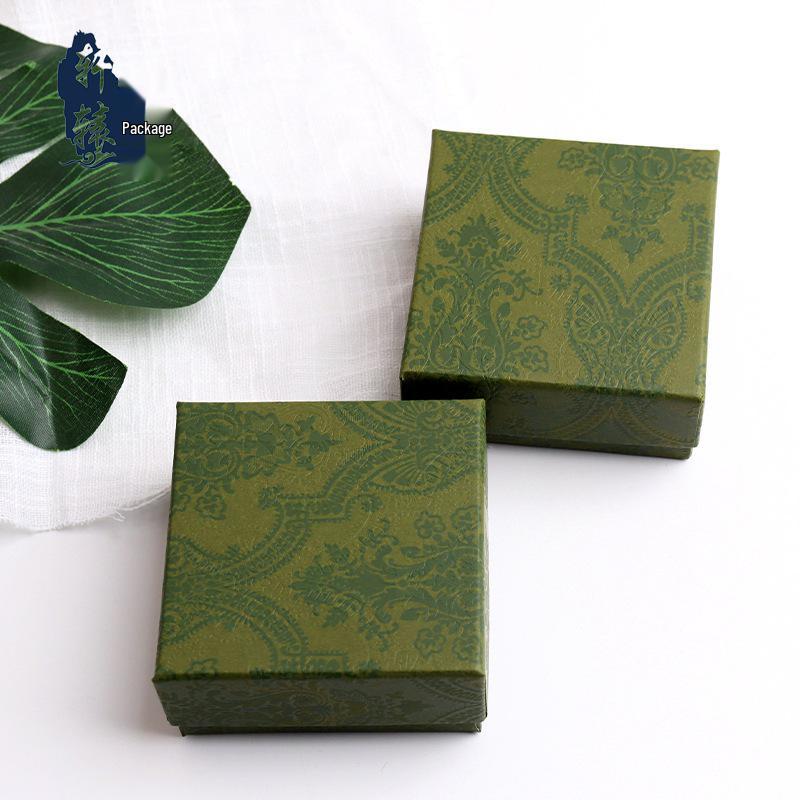 Camouflage Forest Jewelry Box: Green Necklace, Earring, Pendant, and Ring Storage