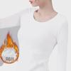 Women's Plush Thermal T-Shirt: Korean-Style, Large Size, Autumn/Winter