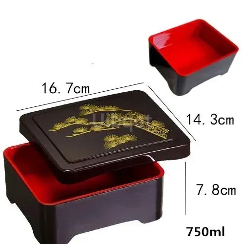 Japanese Sushi Bucket Sashimi Seafood Dish Cuisine Fruit Food Tray Salmon Ice Plate Round Box with Lid Lunch Box Dim Sum Box