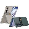 Ultrathin Matte Phone Case For Samsung Galaxy Z Fold 7 5G 2025 With Magnetic Vegan Leather Wallet Pocket Card Holder Kickstand