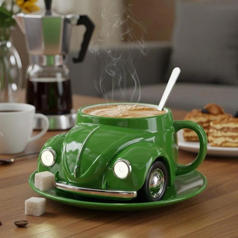 Resin Coffee Cup with Handle Stainless Steel Insulated Inner Spill Resistant Mug For Gifting Birthday Holiday Event