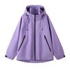 Women's Solid Color Long Sleeved Hooded Outdoor Suit Windproof And Waterproof Thin Jacket