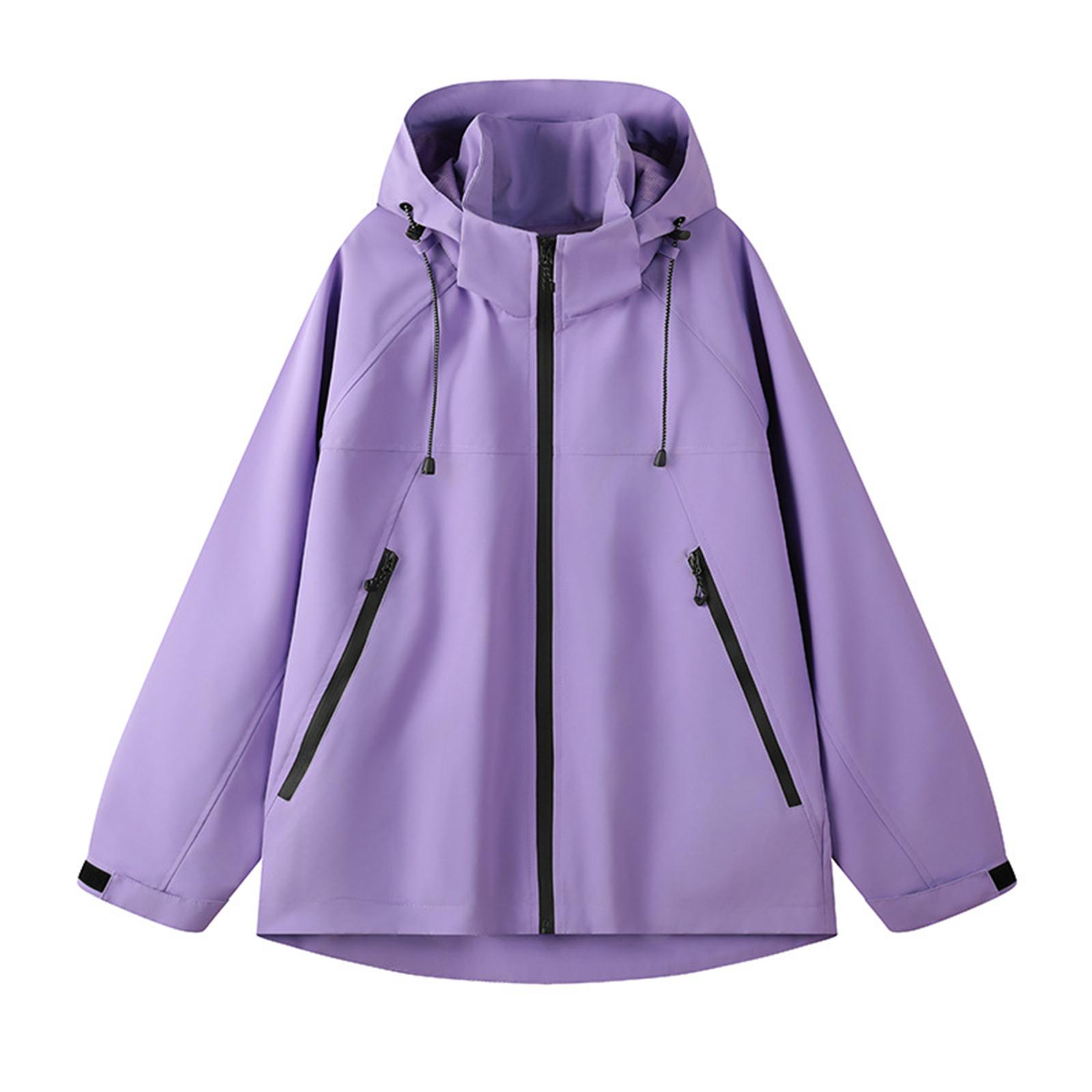 

Женский однотонный худи с длинным рукавом для улицы, ветрозащитная и водонепроницаемая тонкая куртка S