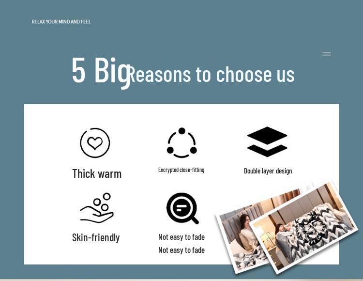 Double-Layer Thickened Raschel Blanket for Adults and Children