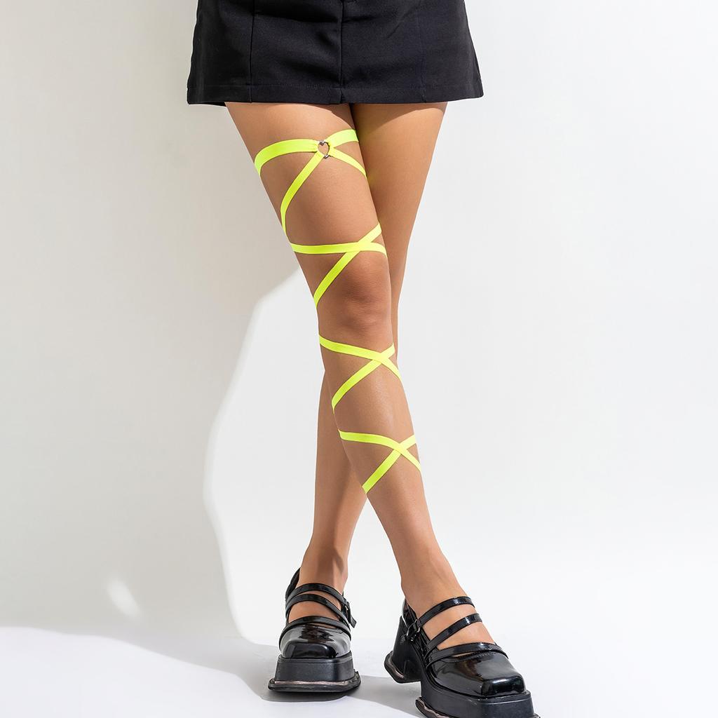 Sweet Cool Cross Love Leg Ring, Gothic Hottie Legchain Stretch Strap Leg Chain