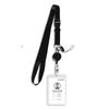 Professionele ID-kaarthouder Set Dubbele Transparante Hoes met Intrekbaar Lanyard Zwarte Bulldog Clip voor Bedrijf Beveiligingsbadge