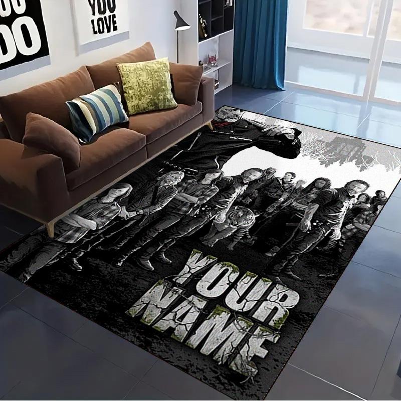 Name Custom Negan The Walking Dead Carpet Rug for Living Room Bedroom Home Sofa Decoration,Kids Play Non-slip Floor Mat
