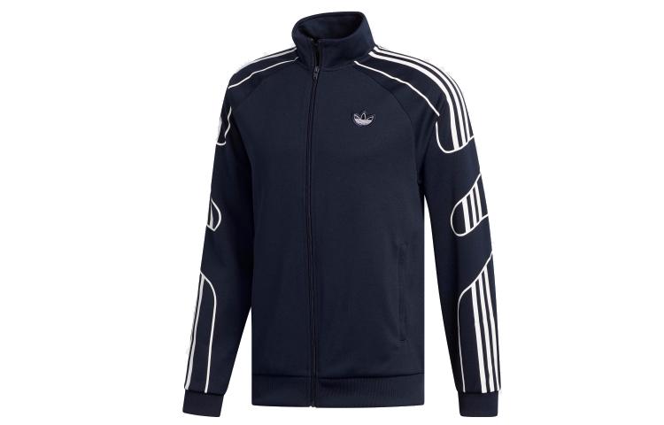 Adidas Originals Jackets Men s Ink Blue Stand Collar Moderate Other ED7211 M