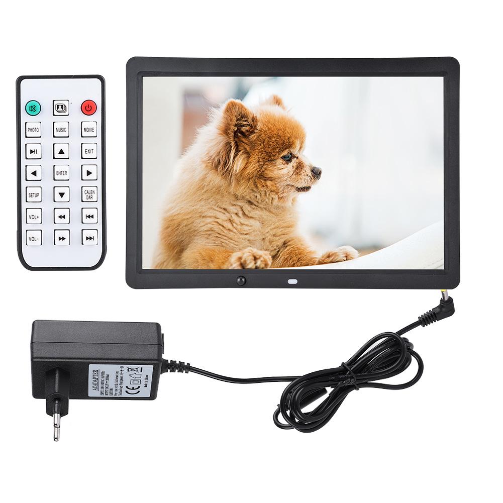 15.4" HD Multifunction Motion Detection Digital Photo Frame with Remote Controller (WhitE )