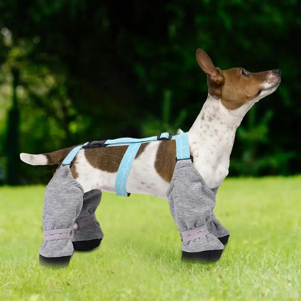 Dog Boot Waterproof Leggings Paw Protection Dog Snow Boots Winter Dirty-Proof Conjoined Body Pet Outdoor Walking Dog Accessories