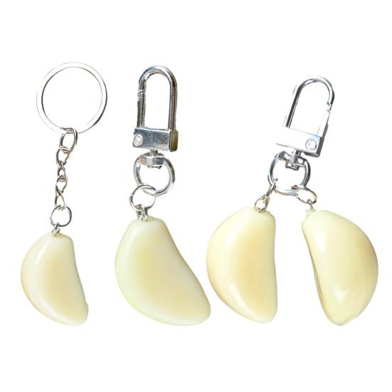 PVC Keychain PVC Garlic Shape Compact Lightweight Key Chain Simulated Vegetables Corrosion Resistant Keyring Men Women Versatile Backpack Accessory