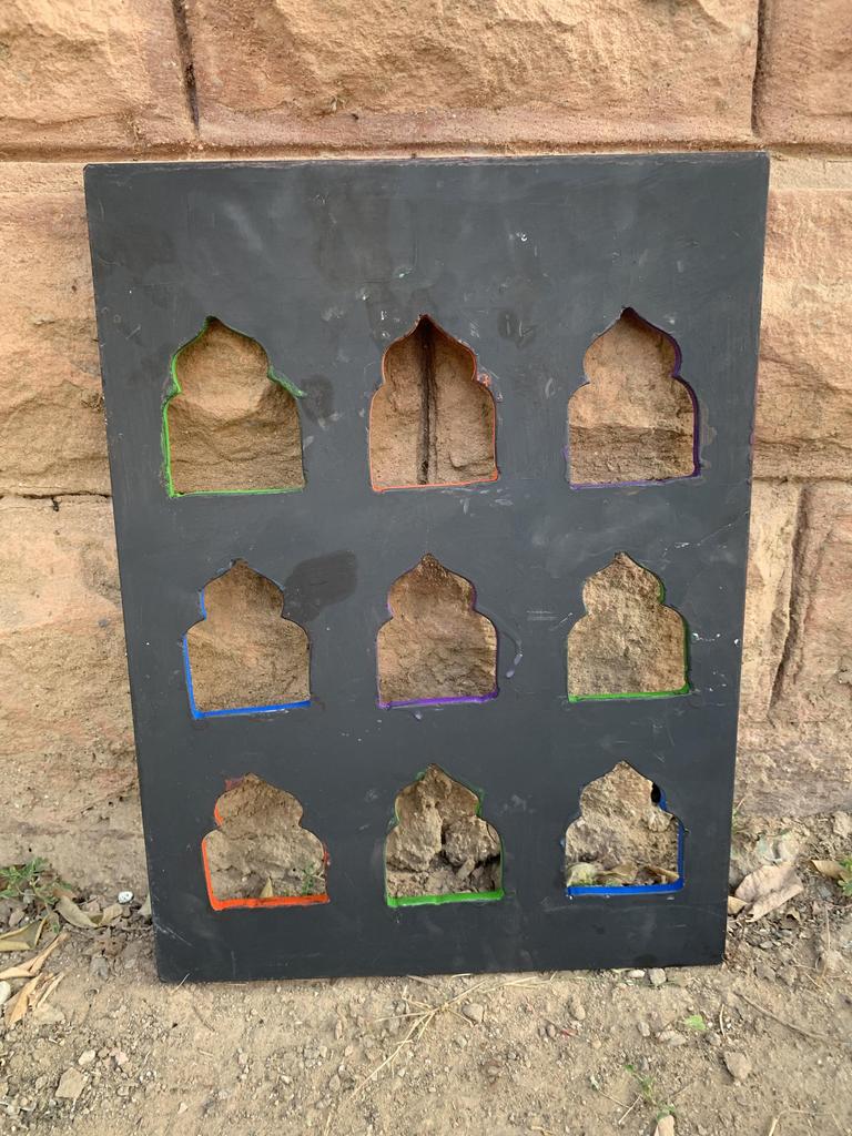 Colorful Hand Painted Wooden Wall Hanging | Indian Jharokha Style Folk Art | Boho Ethnic Home Decor