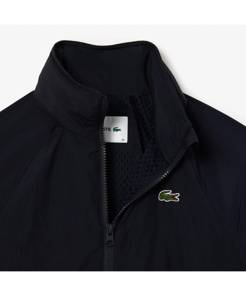 Lacoste Women'S Short Nylon Hooded Track Jacket Bf1105-54N Hde