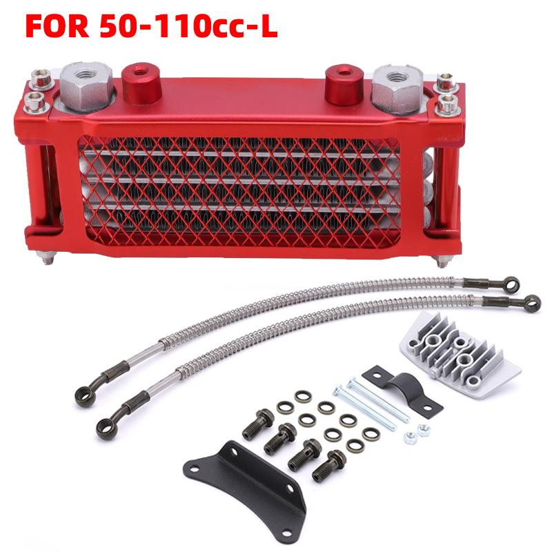 Motorcycle Oil Cooling Cooler Radiator Oil Cooler Set For 50 70 90 110 125 140cc Dirt Bike Monkey Bike DAX Pocket Bike ATV Motor