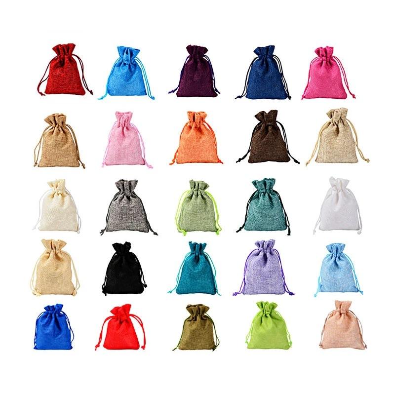 New Bundle Burlap Bag Jewelry Linen Bag Sachet Empty Bag Christmas Gift Drawstring Cotton And Linen Bag