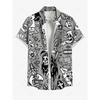 Summer Adds 3D Printed Hawaiian Shirts with Buttons, Beach Vacation Shirts, Short-sleeved Shirts and Casual Shirts for Men