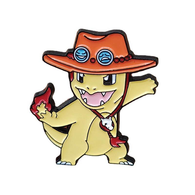 Creativity Anime One Piece Enamel Pins Monkey D Luffy Badges Men Women's Brooches Cool Briefcase Badges Decorate Gifts