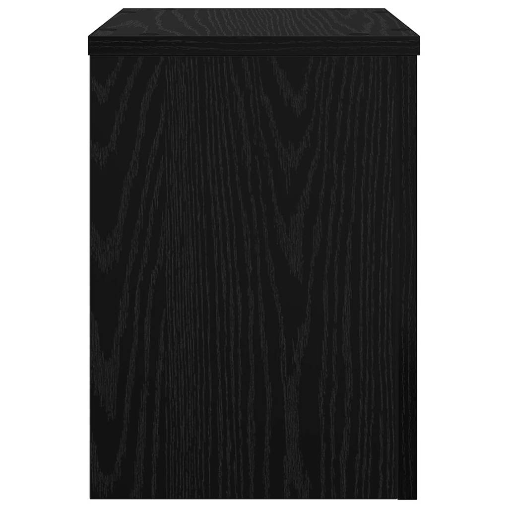 Plant Stand 2 pcs Black Oak Look 25 x 25 x 35 cm