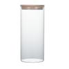 High Borosilicate Glass Jar with Bamboo Lid – Transparent Tea, Candy, and Kitchen Storage Jar