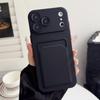 Soft Skin Feel Credit Card Slot Card Holder Case For iPhone 17 Pro Max 17 Pro Air 16e 16 Pro 15 + 14 13 12 11 Protect Cover