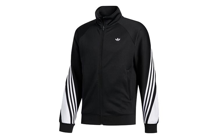 Adidas Originals Stripes Wrap Track Jackets Men s Black Stand Collar Moderate Other FM1525 S