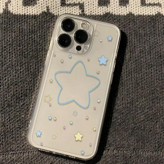 Transparent Space Shell with Star Design for Apple iPhone 17 Pro Max - Drop-proof Case