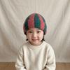Thick Striped Beanie Hat Color Blocked Children Warm Hat Fashion Knitted Cap  Gift