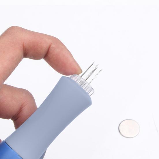 Knitting Needle with 7 Needles Laber-saving Plastic DIY Anti-slid Handle Exquisite Felting Sewing Needle for Clothes
