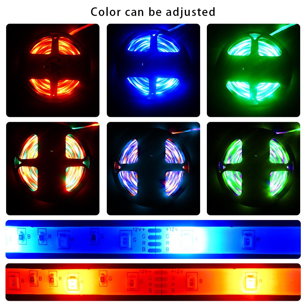 RGB Color Changing LED Strip Light Kit, Remote Control Waterproof Flexible Light Strips for Indoor Decor