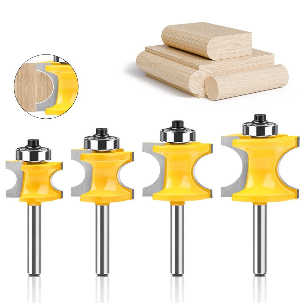 High-Grade 8-Handle Bearing Positive Semicircular Cutter Ball Milling Cutter Wooden Stick Milling Cutter Positive Semicircular