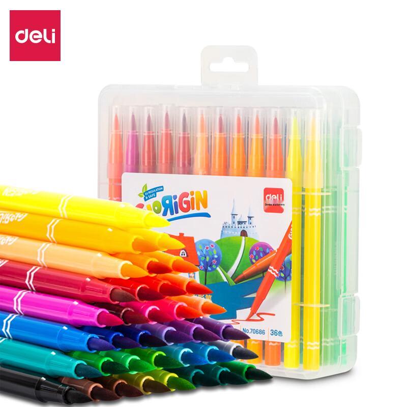 Deli Soft-Tip Washable Watercolor Pen Set