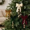 Antique Gold Bells Christmas Bell Pendant Velvet Christmas Tree Hanging Bells Festive Party