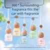 Natural Wood Hanging Aroma Pendant for Car and Home – Slow-Release Glass Bottle Freshener