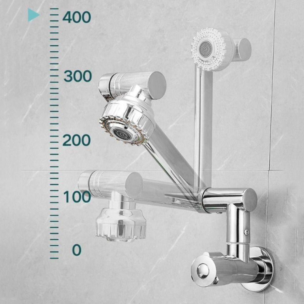 Stainless Steel Wall Mounted Faucet 360° Rotation Single Cold Water Tap  Sink Mounting