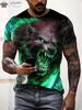 Men's T-Shirts Short Sleeve Beasts Graphic 3D Animal Printed Street Style Man Tops Oversized T-Shirt Casual O-Neck Harajuku Tee