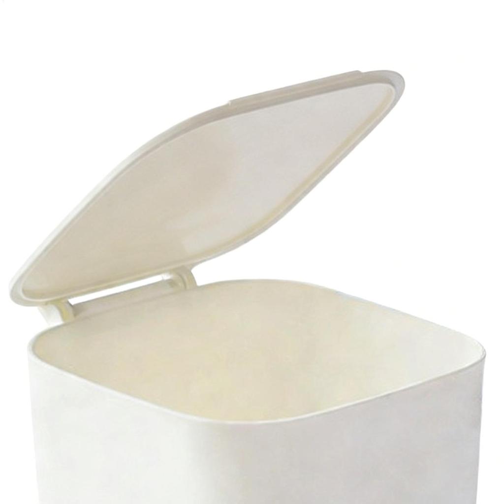 Mini Desktop Bin Small Trash Can Tube With Cover Bedroom Trash Can Garbage Can Clean Office Storage Box Home Desk Trash Can