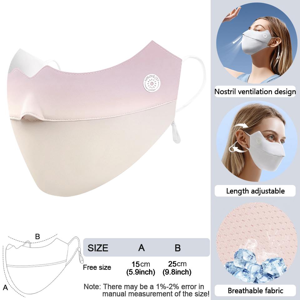 

Loogdeel Upf50+ Sun Protection Ice Silk 3D Face Mask Women Cycling Anti-Uv Breathable Bandana Hunting Running Sport Mask Scarf