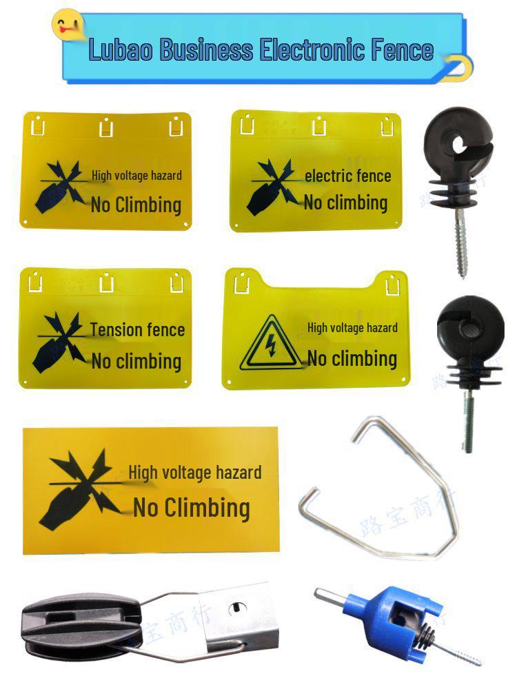 High Voltage Pulse Electric Fence Warning Sign & Alarm System Terminal Insulator