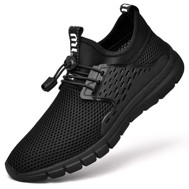 

Новая спортивная обувь, мужские летние дышащие кроссовки с сеткой, тонкая обувь, модная обувь, повседневная обувь 44 чёрный