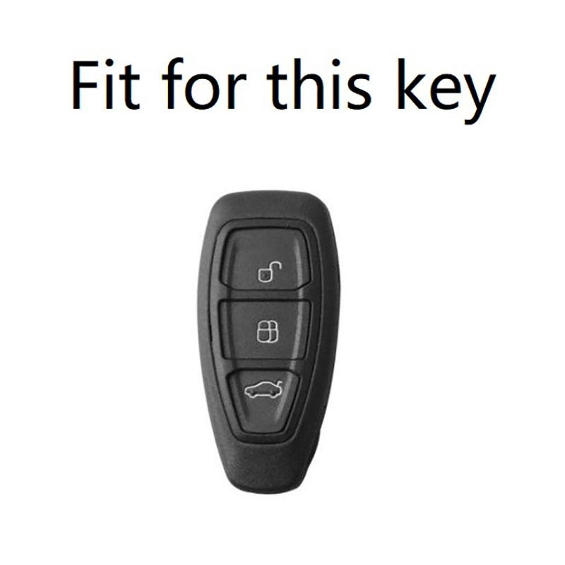Carbon Fiber Smart Car Key Cover Case For Ford Focus Mk3 Mk4 Kuga Escape Ecosport New Fiesta With Keyring