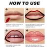 6 Farben Peel-Off-Maske Lipgloss Langanhaltende Lippentönung Peel-Off-Lippenfleck Lipliner
